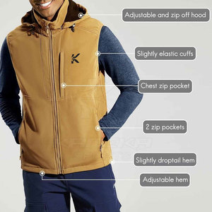 Chaleco Softshell de tela suave con ajuste regular para caminar al aire libre y uso diario. - Product Image 4