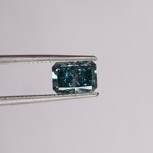 Pierre précieuse Moissanite synthétique de laboratoire de 1,01 à 3,01 carats, taille radiant, couleur bleu clair personnalisée, pour la fabrication de bijoux, charme unique - Product Image 3