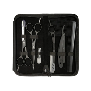 Professional Barber Scissors Kit Stainless Steel Hair Cutting & Thinning Shears with Barber <b>Razor</b> Precision Grooming Tools <b>Set</b> - Product Image 4