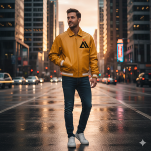 Chaqueta Varsity de Cuero Personalizada para Mujer, Estilo Bomber con Parches Bordados, Cierre de Cremallera, Puños y Dobladillo Acanalados, Impermeable y Resistente al Viento - Product Image 1