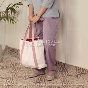 Pantalon décontracté coupe droite en mélange de coton avec taille élastique, confortable pour la détente, le pyjama, le quotidien ou le bureau pour femme - Product Image 3