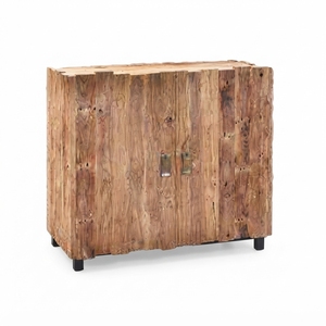 Solid Wood Modern Black <b>Sideboard</b> Cabinet 2 Door Credenza <b>Storage</b> for Home Bar & Hotel Use - Product Image 1