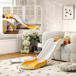 Scivolo Giallo Extra Lungo per Bambini, per Letto e Divano, Facile da Montare, Strutture per Arrampicata e Giochi da Interno - Product Image 3