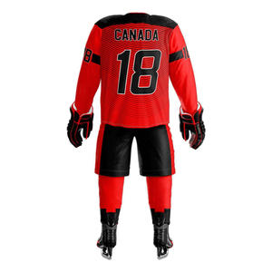 Uniforme de hockey sur glace confortable à manches courtes, protection UV, en polyester, pour hommes adultes, vêtements de sport d'extérieur, vente en gros, service OEM - Product Image 5