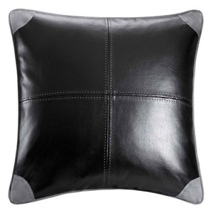 Black Square Pillow 20x20in Waterproof Hypoallergenic Home Decor Cushion - Product Image 2