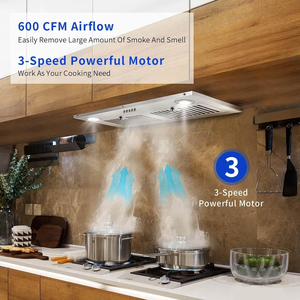 ชุดเครื่องดูดควันสเตนเลสสตีลขนาด 30 นิ้ว รุ่น Range Hood Insert 600 CFM แบบติดตั้งในครัว - Product Image 2