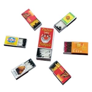 Buyer Brand Safety Wax <b>Matches</b> 40-Stick 30mm Splints in Cartons with Black <b>Match</b> <b>Boxes</b> for Household Use - Product Image 1