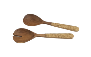 Ensemble de cuillères de service hybrides bois et résine avec extrémité fourchue, finition mate, design minimaliste, réutilisables pour le camping et la décoration - Product Image 6