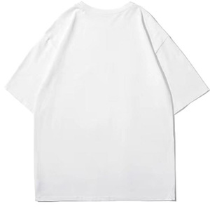 Camiseta de Algodón Blanca para Hombre, Manga Corta, Cuello Redondo, Corte Regular, Estilo Casual, Tejido Jersey, Logotipo Estampado en la Parte Delantera, Diseño Sólido - Product Image 4