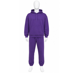 Conjunto Deportivo para Hombre, Sudadera con Capucha de Forro Polar y Pantalones Deportivos, Traje de Jogging Grueso para Invierno - Product Image 1