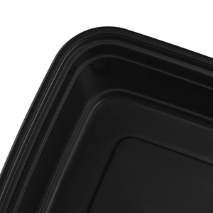 Rectangular Plastic Food <b>Container</b> With Lid Single Compartment BPA Free Simple Design Portable 58oz - Product Image 5