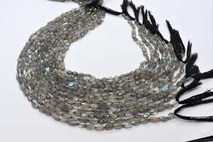 Cuentas de labradorita natural facetada ovalada de 4x6 mm, cuentas ovaladas de labradorita, cuentas facetadas de labradorita para la fabricación de joyería. - Product Image 2