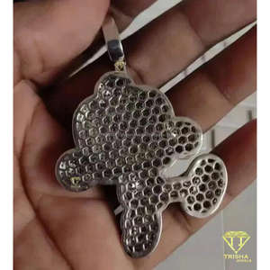 จี้ตัวการ์ตูนสุดหรู ทำจากเงินแท้ 925 ประดับเพชร VVS ที่ได้รับการเพาะเลี้ยงในห้องปฏิบัติการ - Product Image 6