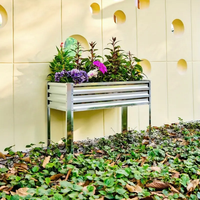 Bac à légumes surélevé en acier pour extérieur, avec pieds, revêtement en poudre, durable, écologique, fournisseur OEM pour jardins potagers GB010