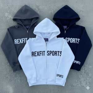 บริการ OEM ผู้ผลิตเสื้อฮู้ดดี้ตามสั่ง พิมพ์ลายสกรีน เสื้อผ้าสตรีทแวร์ ขายส่งใหม่ คุณภาพสูง เสื้อฮู้ดดี้ซิปแบบไหล่ตก - Product Image 5