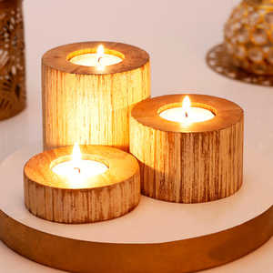 Wooden and resin epoxy crafted new handmade candle holder <b>tea</b> light <b>stand</b> luxury home decor - Product Image 2