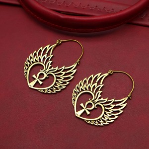 Pendientes de latón estilo aro de Metal Craft, estilo minimalista, acabado liso, precio de fábrica al por mayor, artículo pendientes de latón - Product Image 5
