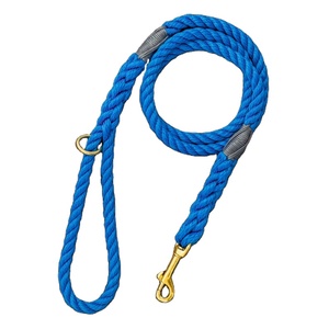 สายจูงสุนัขเชือกฝ้ายสีส้มไหม้สุดหรู สายจูงสุนัขเชือกแข็งแรง - Product Image 1