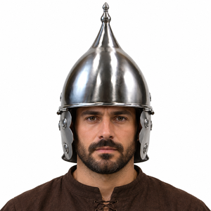 Casque celtique italien artisanal, armure romaine, casque médiéval, acier de 18 jauges d'épaisseur, reconstitution historique - Product Image 1