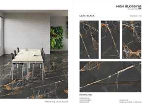 กระเบื้องพอร์ซเลนสีดำเงาสูง ขนาด 600x1200 มม. ลายไม้ - Product Image 2