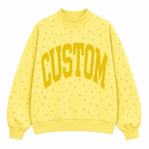 Sweat-shirt ample à col montant pour femme en molleton brossé doux, style urbain tendance, vente en gros - Product Image 1