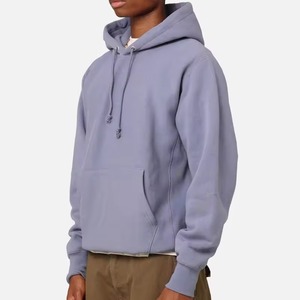 Sudadera con Capucha de Felpa de Algodón Morada para Hombre, Transpirable, con Logotipo Personalizado, Diseño Simple, Fabricación de Alta Calidad - Product Image 2