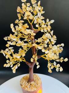 Bonsaï décoratif fait à la main en cristal multi-pierres précieuses artisanat en pierre semi-précieuse pour la guérison et le Feng Shui inspiré par l'Inde - Product Image 5