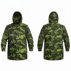 Whole Sale Protective Clothing Custom Camouflage Hooded Waterproof Outdoor <b>Jacket</b> Windproof Lightweight <b>Utility</b> Coat for <b>Men</b> - Product Image 6