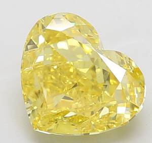 Diamante Amarillo Corte Corazón, Fantasía Vívida, VS1, de 6.20 a 6.30 Quilates, Gema Suelta para Fabricación de Joyería Fina Premium - Product Image 4