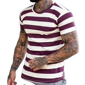 Camisetas de gimnasio de manga corta de verano de gran tamaño, camisetas con estampado de rayas de Hip Hop callejero para hombres y mujeres, ropa informal diaria y ropa deportiva - Product Image 3