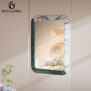 <b>Rectangular</b> Marble Framed Wall <b>Mirror</b> Traditional Design 6mm Glass Thickness Bathroom No Electricity Required - Product Image 2