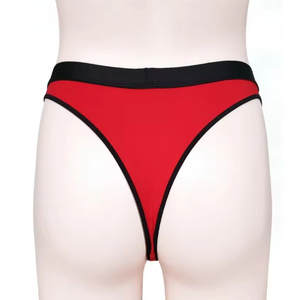 Braguitas de bikini transparentes de encaje para mujer, de talle medio, de elastano/poliéster, transpirables, ecológicas, sexys, con cintura ajustable, ODM - Product Image 6