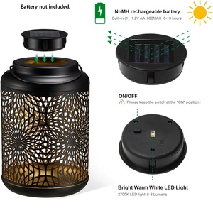 Handmade Hanging Iron Lattice Work <b>Candle</b> Holder Lanterns-Waterproof Eco-Friendly Durable for Outdoor Weddings Halloween Parties - Product Image 2