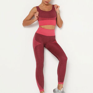Conjunto de Yoga para Mujer, Diseño Personalizado, Material de Algodón, Secado Rápido, Transpirable, Ropa Deportiva, Venta al Por Mayor, OEM, Exportación - Product Image 2