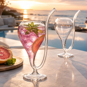Verres à cocktail transparents en borosilicate faits à la main de 350 ml, sans plomb, coupe Martini, verres à margarita, verrerie de bar réutilisable en gros - Product Image 5
