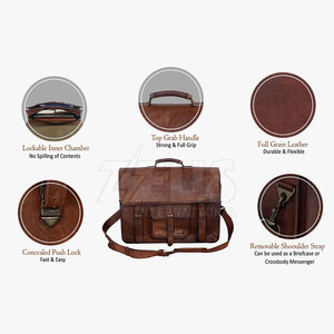Sacs à main en cuir véritable couleur personnalisée 2026, sacs de voyage d'affaires pour hommes, prix de gros - Product Image 3