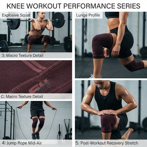 Genouillères de fitness professionnelles avec compression de soutien, en néoprène doux, pour un maintien fiable et l'entraînement musculaire - Product Image 6
