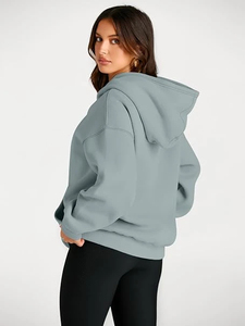 Sweat-shirt à capuche oversize en coton de haute qualité avec logo frontal pour homme et femme, manches longues, service OEM 2026 - Product Image 3