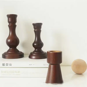 Support de bougie en bois personnalisé pour centres de table de mariage, décorations de table, conception sur mesure, accepté par les fabricants d'équipement d'origine (OEM), provenance Vietnam - Product Image 1