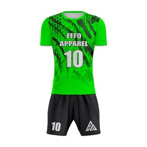 Tenue de football personnalisée la plus vendue, 100 % polyester respirant, prix bas, service OEM, logo personnalisé, ensemble de maillots de football - Product Image 5