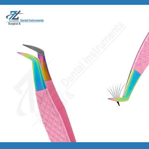 แหนบต่อขนตาสแตนเลสแบบมืออาชีพ ปลายไฟเบอร์ ทนทาน ปราศจากการทดลองกับสัตว์  ตัวเลือกโลโก้แบบกำหนดเอง ปลายเรียบเนียน - Product Image 3