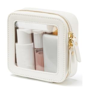 Transparent <b>Makeup</b> <b>Bag</b>, <b>Travel</b> Toiletry <b>Bag</b> in genuine leather - Product Image 1