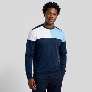 Sudadera de Cuello Redondo con Bloques de Color para Hombre, Corte Regular, Tejido de Algodón, Estilo Casual para Otoño - Product Image 6
