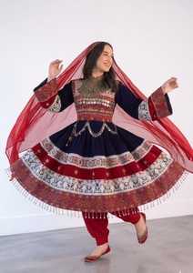 New Trending Bohemian Embroidered Kuchi <b>Dress</b> Women Maxi Ball Gown Full Sleeve Loose Fit Party Wear Casual <b>Dresses</b> For Women - Product Image 6