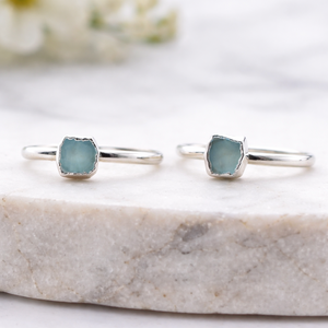 Raw Aquamarine <b>Ring</b> Silver Plated <b>Adjustable</b> Open <b>Ring</b> Natural Rough Gemstone Minimalist Dainty Jewelry Gift for Women - Product Image 5
