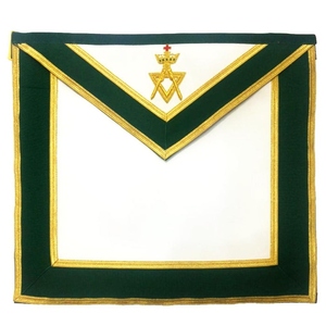 Delantal Masónico de Grados Past Sovereign Master Allied, de Terciopelo Verde, Regalia Masónica, Diseño de Delantal Ceremonial para Logia - Product Image 1