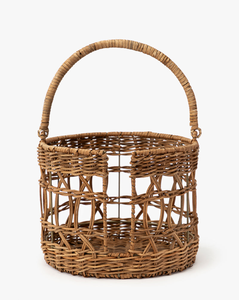 New Arrival Handwoven Natural Rattan <b>Basket</b> With Handle Eco Friendly Plate <b>Basket</b> Wholesale Bulk Supplier Kitchen <b>Storage</b> - Product Image 2