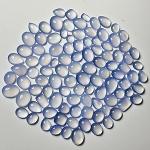 Calcedonia Azul Turca Natural, Piedra Preciosa Suelta para Joyería, Piedras Pulimentadas, Cristal para Sanación, Proveedores, Venta al Por Mayor - Product Image 3