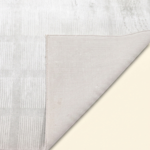 Alfombra DECORDEC de Lana Hecha a Mano, Color Blanco Marfil, Texturizada, Antideslizante, Ecológica, Moderna, con Patrón de Cuadrícula Sutil y Gruesa, para Sala de Estar y Dormitorio - Product Image 5
