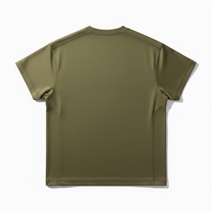 เสื้อยืดคอกลมปักลายโอเวอร์ไซส์แขนสั้นลำลองพร้อมโลโก้ด้านหน้า ระบายอากาศได้ดี แห้งเร็ว ผลิตจากโพลีเอสเตอร์/คอตตอน สำหรับผู้ชาย - Product Image 2